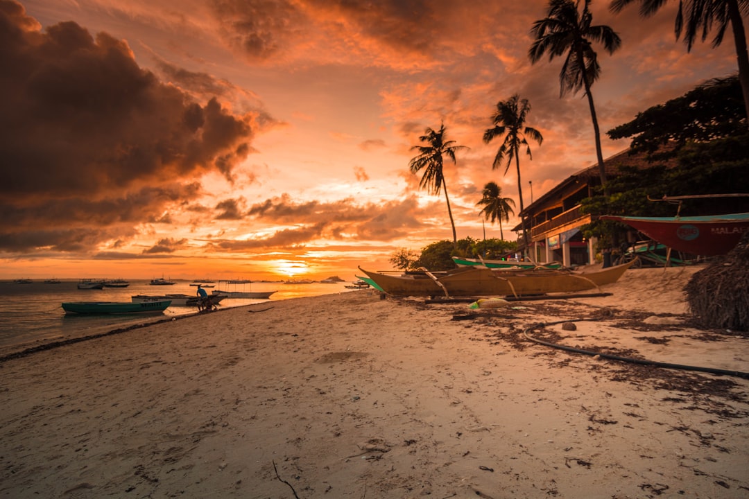 Photo beach sunset